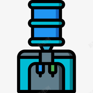饮水机家用电器5线性颜色图标图标