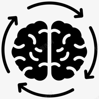 创造舒适头脑风暴分析思维创造性思维图标图标