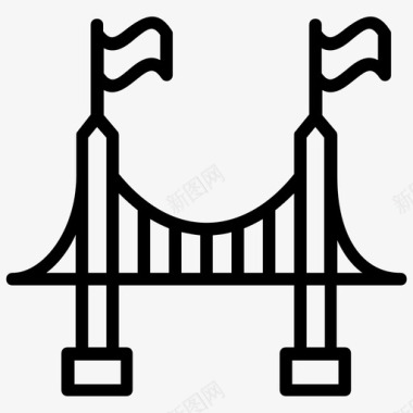 布鲁克林大桥基地桥布鲁克林立交桥图标图标