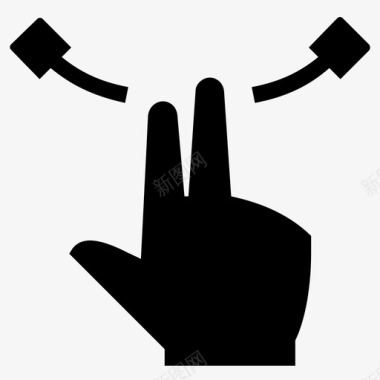手势曲线手指图标图标