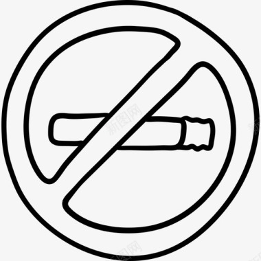 禁止吸烟酒店服务6黑色图标图标