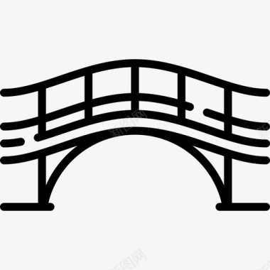 桥冬季小镇4直线图标图标