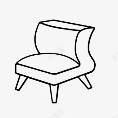 餐椅舒适现代图标图标