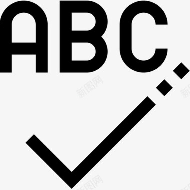 Abc编辑3线性图标图标