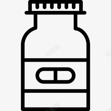 草本药物药物科学35线性图标图标