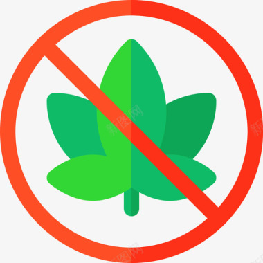 信号标识禁止毒品信号和禁令3平淡图标图标