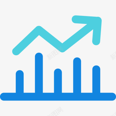 蓝盆分析金融62线性蓝图标图标