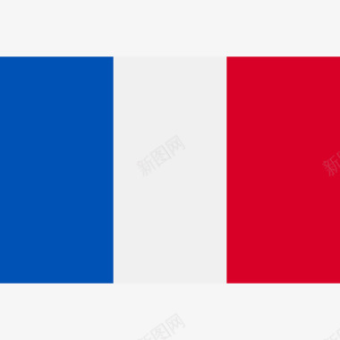 法国长方形的国家简单的旗帜图标图标