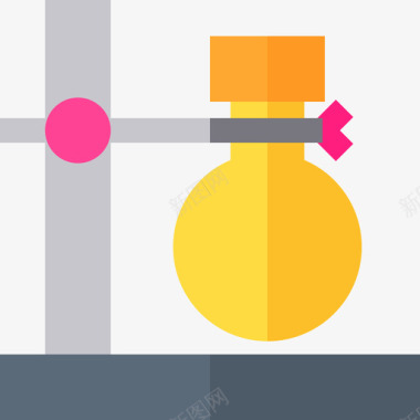 骷髅标识烧瓶化学12扁平图标图标