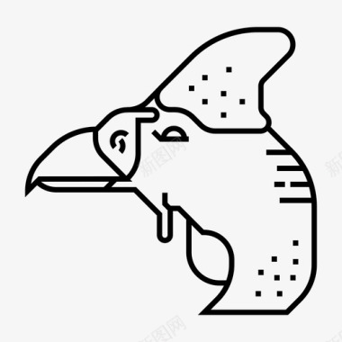 珍珠鸡动物鸟图标图标