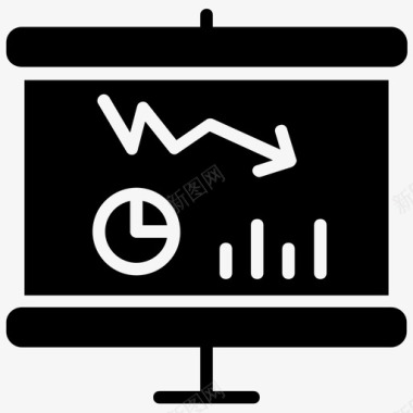 数据分析曲线图投资计划董事会商业计划图标图标