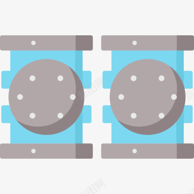 护膝滑冰鞋8扁平图标图标