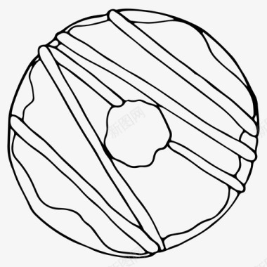 甜点甜甜圈甜点食物图标图标
