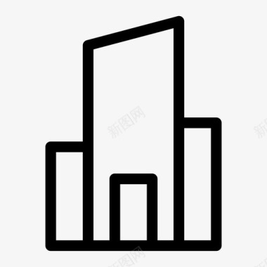 高楼公寓房产图标图标