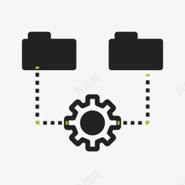 层次自动化数据流数据管理图标图标