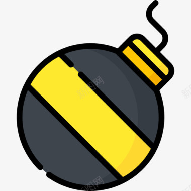 线性炸弹游戏30线性颜色图标图标