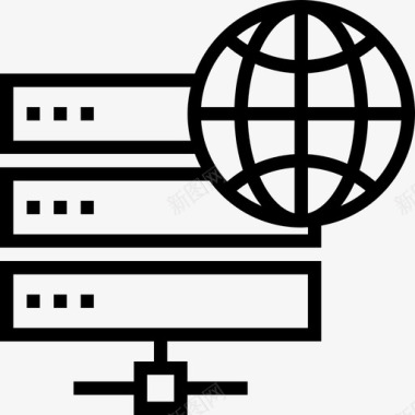 大数据存储数据库数据存储2线性图标图标