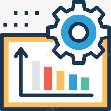 icon项目进度分析项目管理6线性颜色图标图标