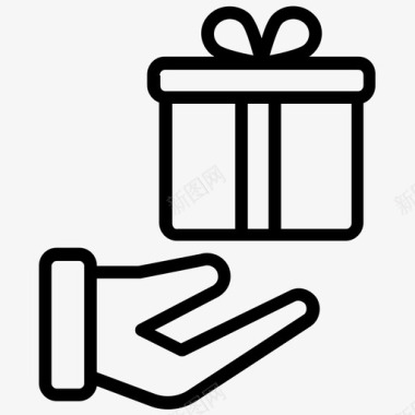 父亲节礼品礼品盒礼物图标图标