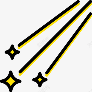 流星天气70黄色图标图标
