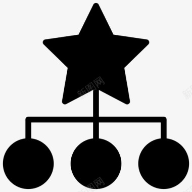 篮球标志星星五点等级图标图标
