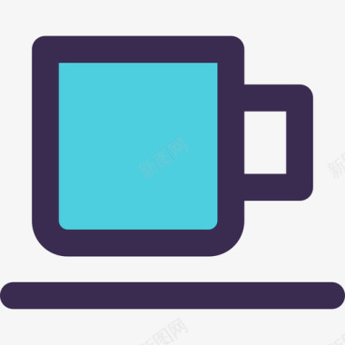 茶杯杂20线颜色蓝色图标图标