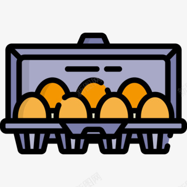 鸡蛋鸡蛋面包店18原色图标图标