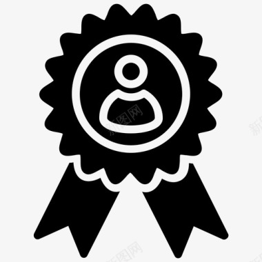 传统元素徽章成就奖奖金图标图标