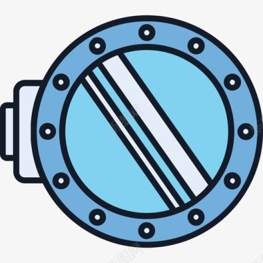 水肺潜水窗户潜水8线性颜色图标图标
