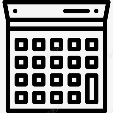 计算器图标免抠PNG计算器商务157线性图标图标