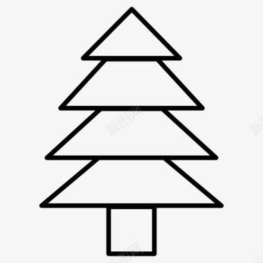 松树松树圣诞快乐图标图标