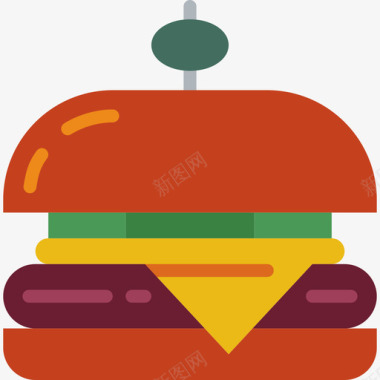 食物汉堡食物80平的图标图标