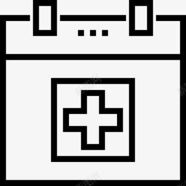 医疗卫生图标日历医疗卫生3线性图标图标