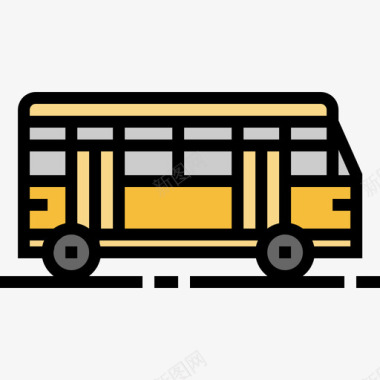 公共标识红47路公共汽车线颜色图标图标