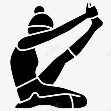健身工具瑜伽姿势体式健身图标图标
