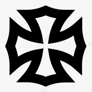 西方十字架基督教骑士图标图标