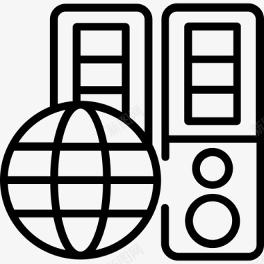 服务器物流和配送2浅圆形图标图标