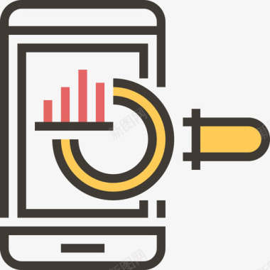 黄色阴影分析数据分析3黄色阴影图标图标
