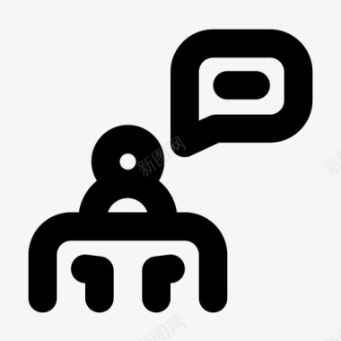 公共标识红演讲市场营销讲台图标图标