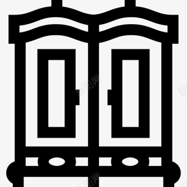 线性装饰橱柜复古装饰10线性图标图标