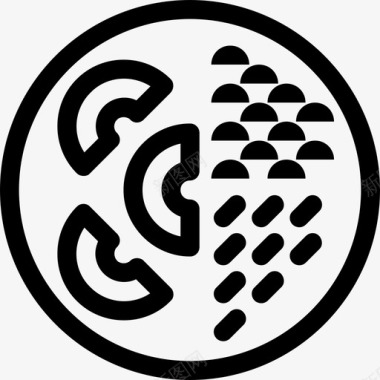 麦片木碗冰沙碗麦片排毒图标图标