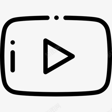 Youtube社交媒体36线性图标图标