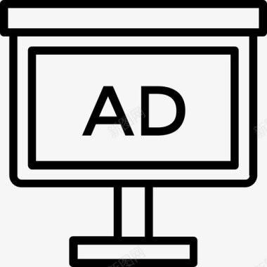 广告牌商业和金融31浅圆形图标图标