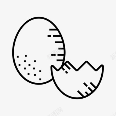 鸡蛋肉和鸡蛋图标图标