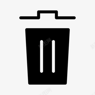 金属拉丝按钮垃圾桶存储垃圾网络图标图标