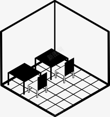 地板地砖办公室桌子地板图标图标