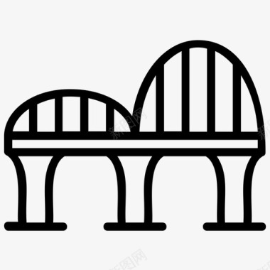 吊桥哈朱大桥桥梁建筑桥基图标图标