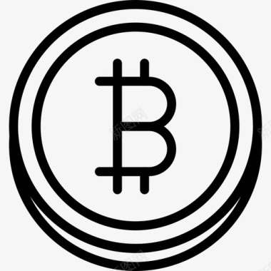 金融比特币比特币商业和金融40线性图标图标