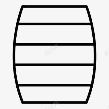 易拉罐啤酒酒桶啤酒桶木桶图标图标