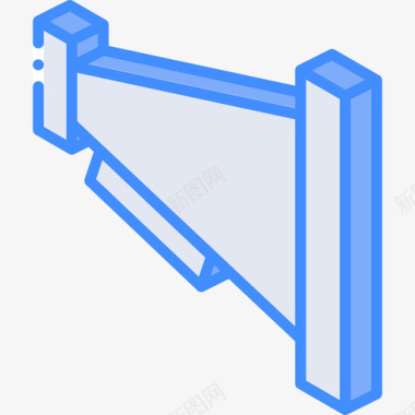 必需品扩音器必需品20蓝色图标图标